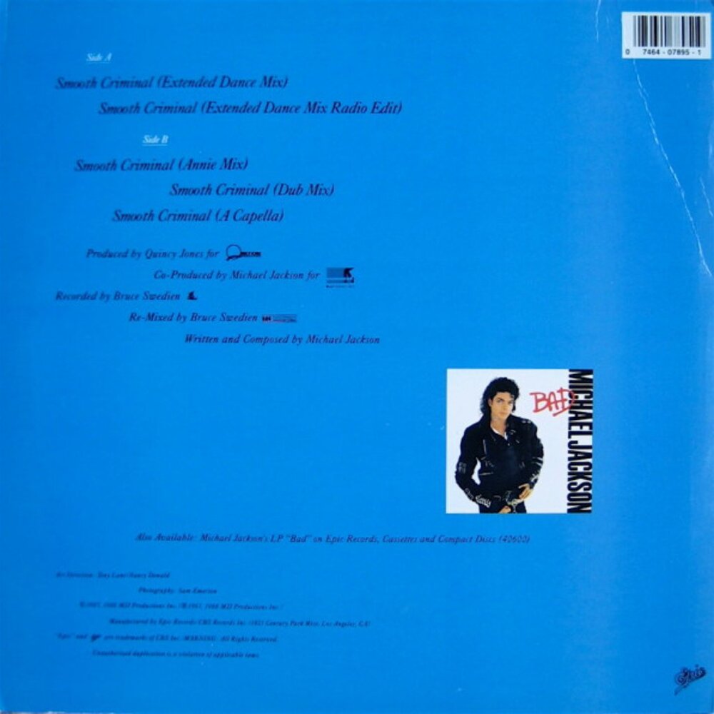 Michael Jackson Smooth Criminal Vinyl - Picture 2 of 4